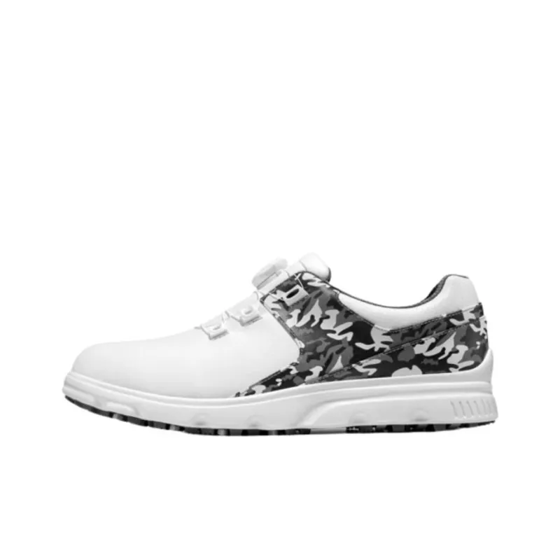 PGM Anti-Slip Wear-Resistant Low-Top Golf Shoes Men's White Black-0