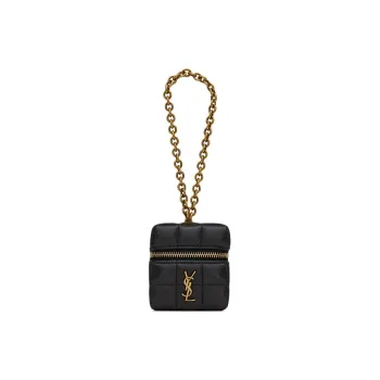 SAINT LAURENT Sheepskin Coin Purse Mini Women's Black