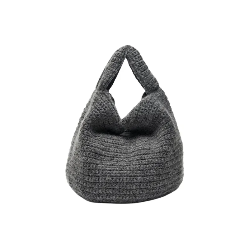 ZARA Acrylic Tote Bag Shopping Bag Handbag Shoulder Bag Women's Gray-4