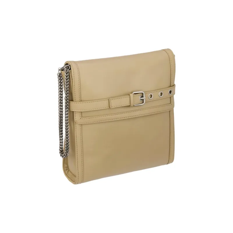 ZARA Cow Leather Clutch Mini Women's Zebra Print Brown Yellow-1