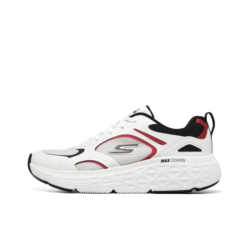 Skechers Cushioning Wear-Resistant Low-Top Casual Running Shoes Men's White Black-0