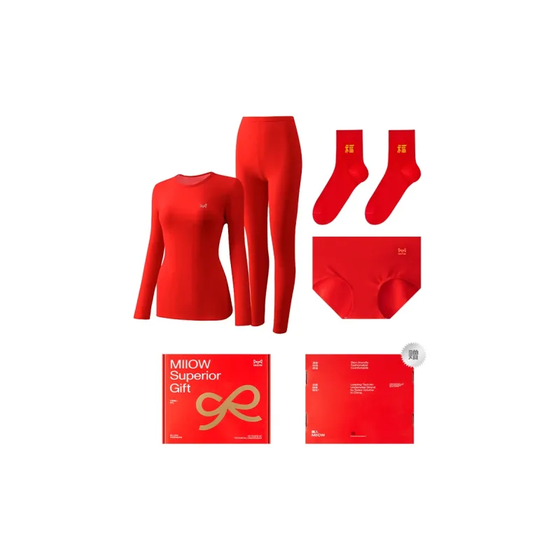 MIIOW Thermal Set Women's Gift Box Set Red-1