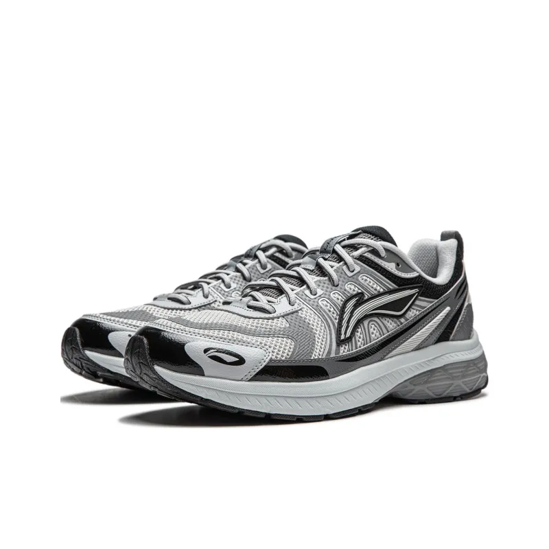 LiNing Shake 1.0 V3 Shock Absorbers Low Top Casual Running Shoes Men's Gray-2