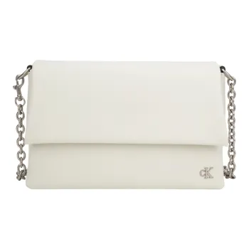 CALVIN KLEIN Synthetic Material Crossbody Bag Medium Size Women's Ivory White
