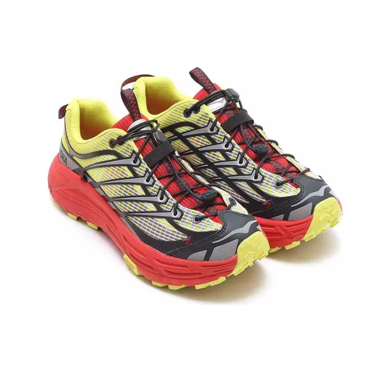 Nicole McLaughlin x HOKA ONE ONE Cushioning Slip Resistant Low Top Casual Running Shoes Women's Black Red-2