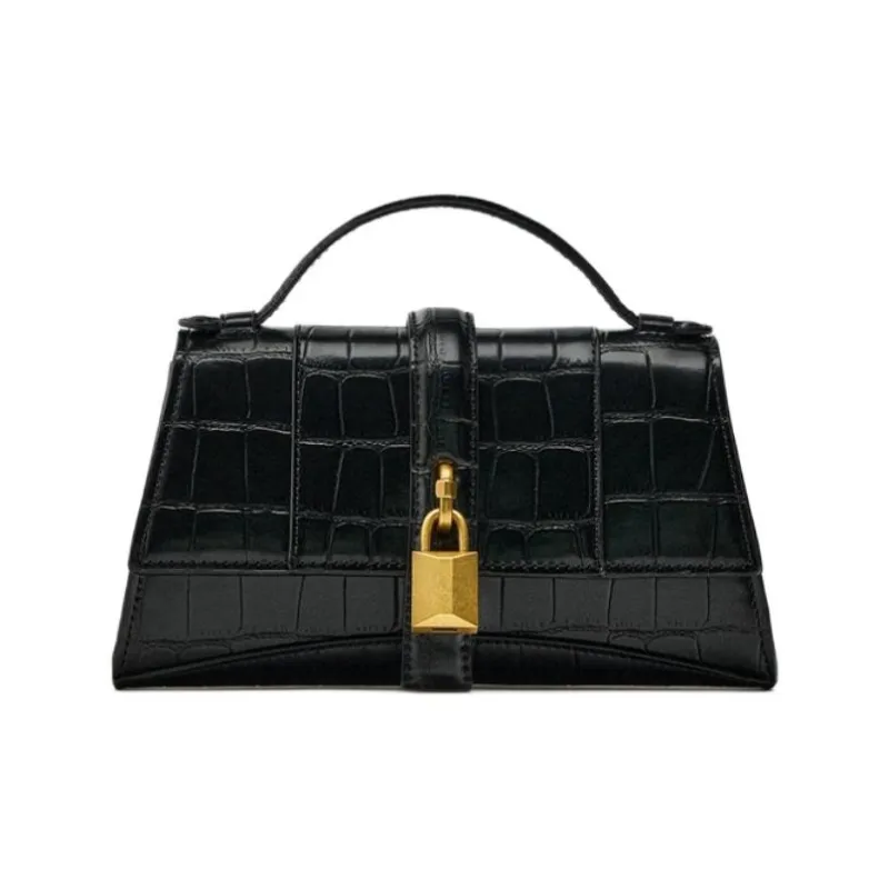 ZARA Polyurethane Handbag Shoulder Bag Crossbody Bag Small Size Women's Black-0