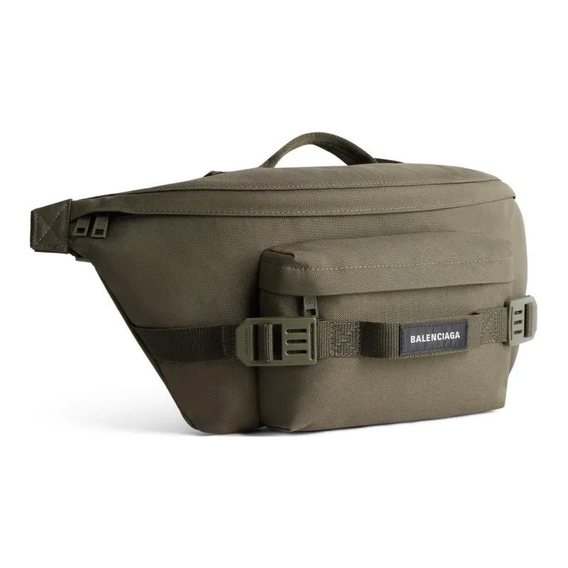 Balenciaga Army Polyamide Fanny Pack Large Size Men's Dark Green-1