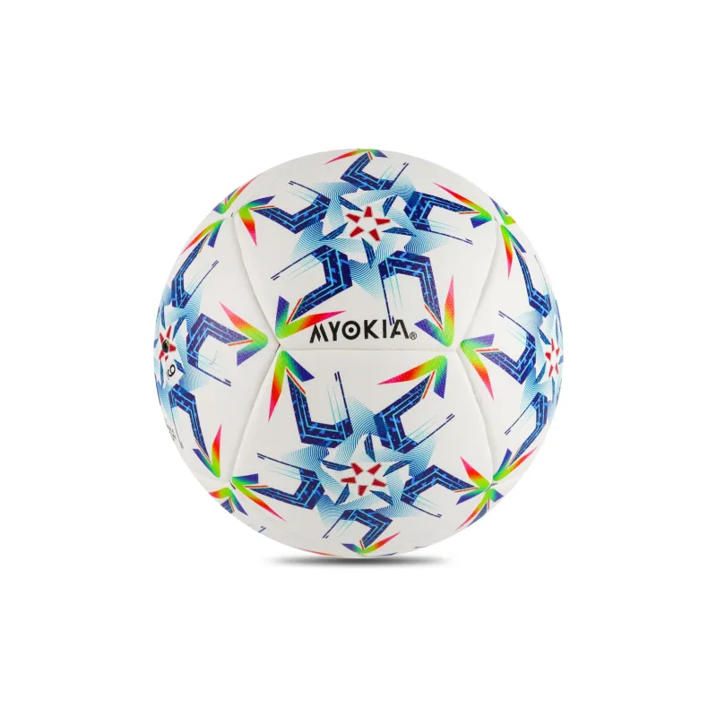 MYOKIA Size 5 Ball Soccer PU Seamless Thermal bonding Unisex Blue Green-1