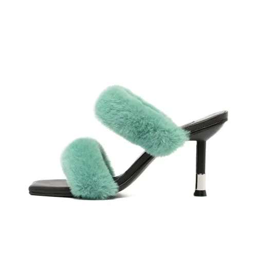 Senso Quisha Faux-shearling 90mm Sandals