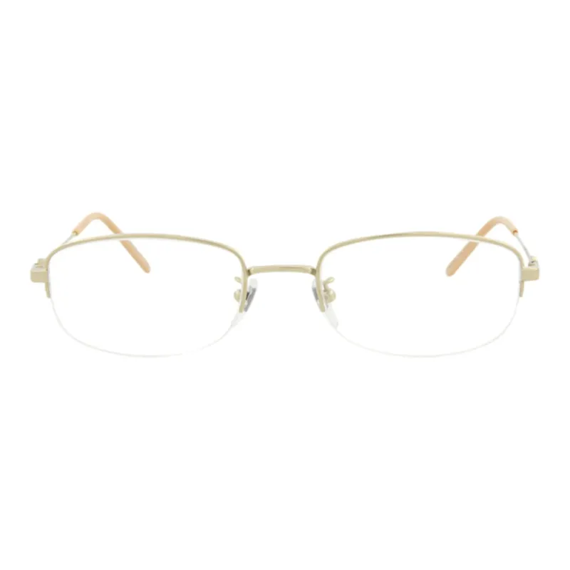 GUCCI Metal Irregular Shape Eyeglass Frames Men's Yellow-1