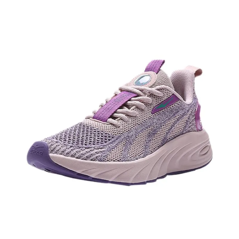 Erke Chi Pan Α Fle Cushioned Slip Resistant Abrasion Resistant Breathable Low Top Running Shoes Women's Fuchsia-2