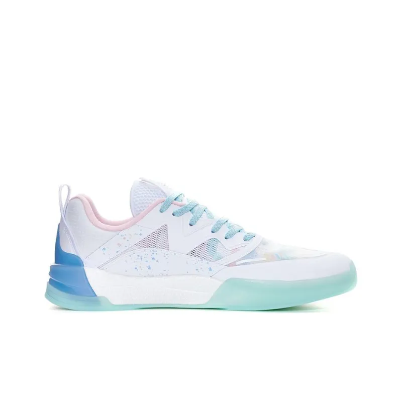LiNing LINGTENG 䨻 Low Top Skateboard Shoes Unisex White Pink Blue-1
