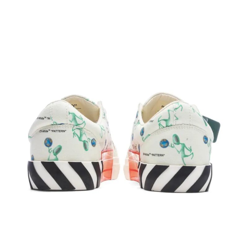 OFF WHITE Vulc Low Canvas Alien Logo Applique White Green Black-4