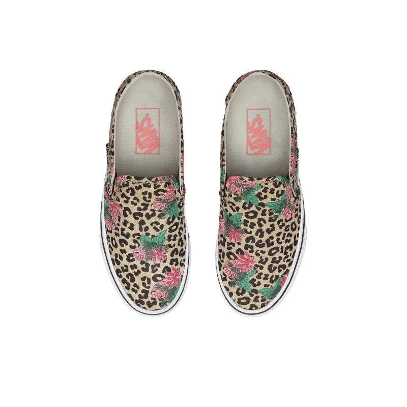Vans Asher Ginger Cheetah Sneakers Low-Top Skateboard Shoes Unisex Yellow-3