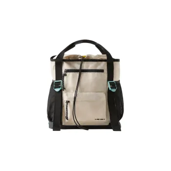 ZARA Polyester Bucket Bag Backpack Unisex Beige
