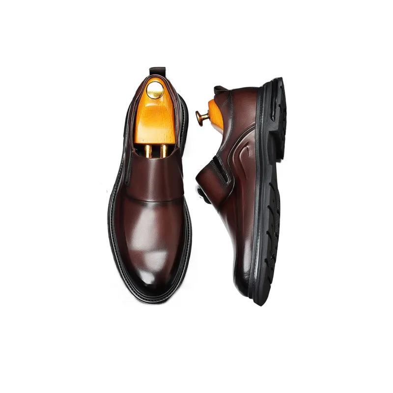 YEDANI Dress Shoes Men Low Top Black/Brown-8