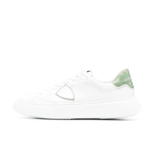 PHILIPPE MODEL Low-Top Skateboard Shoes Men's White Light Green