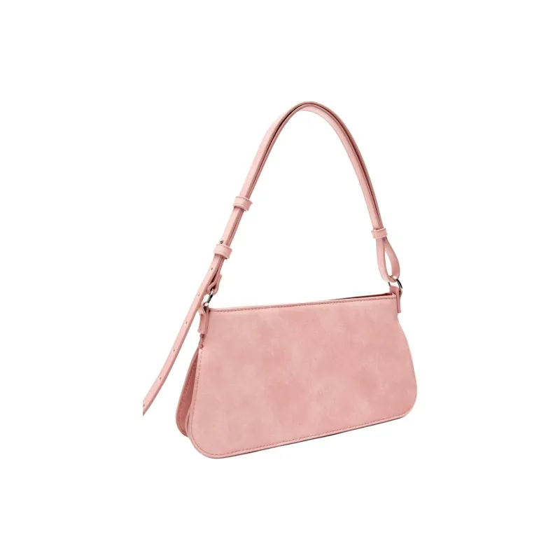 ZARA Polyurethane Shoulder Bag Handbag Shoulder Bag Women's Peach Pink-1