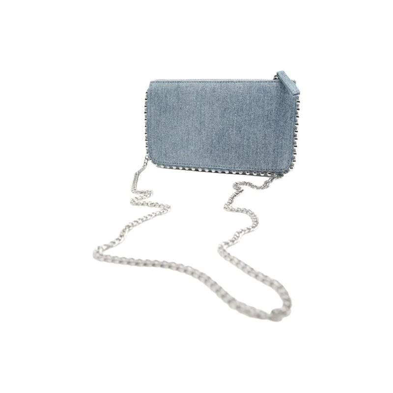 ZARA Polyurethane Wallets Shoulder Bag Crossbody Bag Women's Denim Blue-3