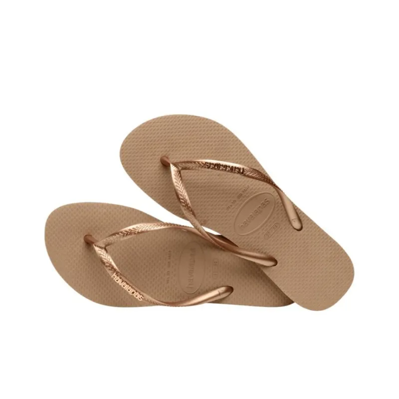 Havaianas Abrasion Resistant Flip Flops Women's Gold-2