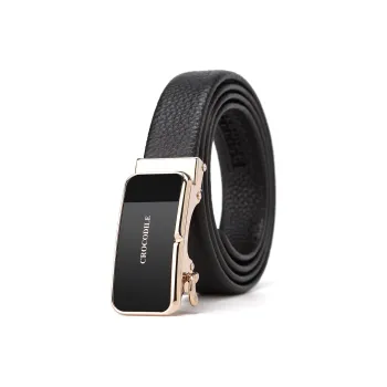 Crocodile Premium Automatic Buckle Top Grain Cow Leather Leather Belts Women's 2.4cm