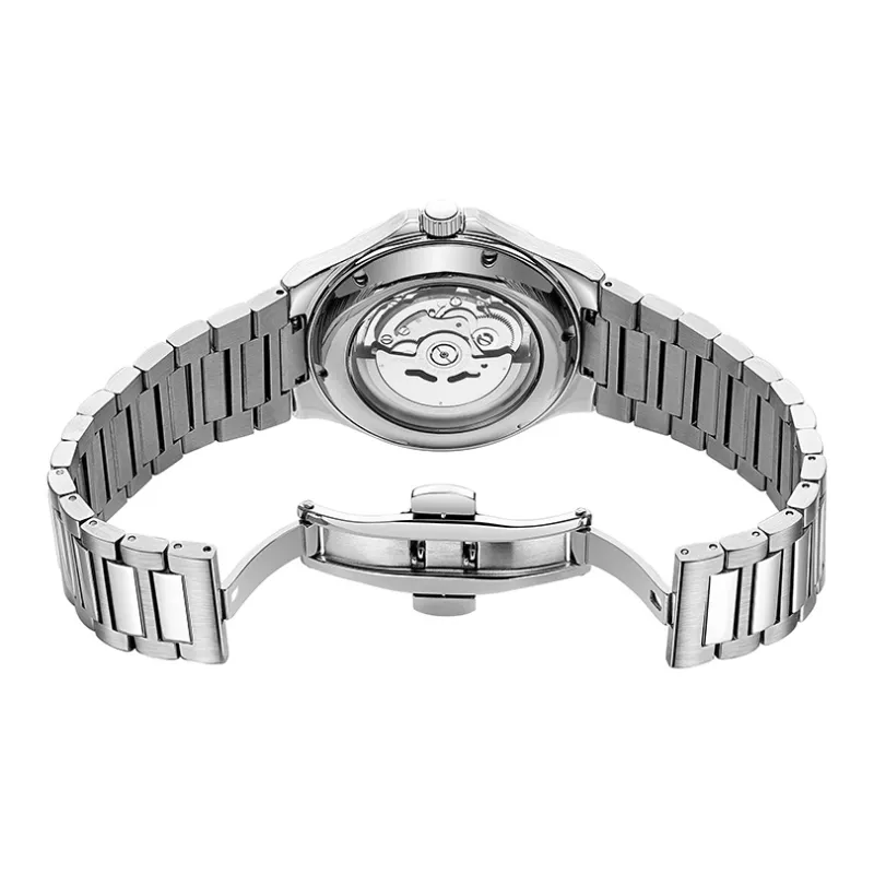 DANIEL GORMAN Daniel Golman DG Watch Mechanical Movement Stainless Steel Strap Watch Men's Watches White Dial-2