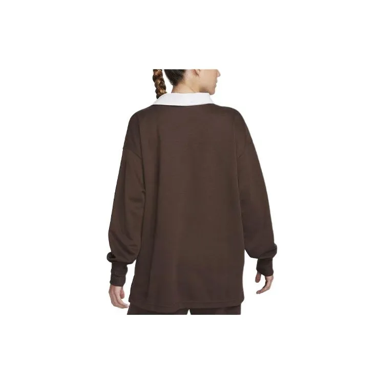 Nike Sportswear Essential Polo Shirt Women's Dark Brown-1