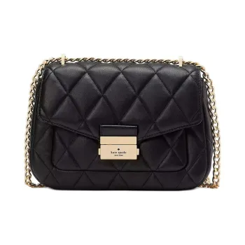 Kate Spade Leather Small Square Bag Handbag Shoulder Bag Women's Black