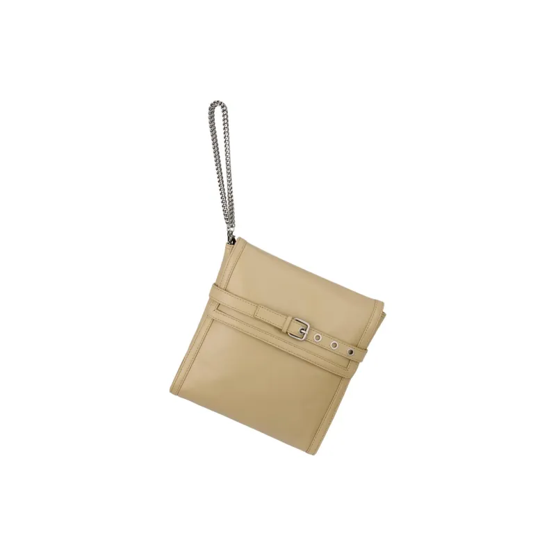 ZARA Cow Leather Clutch Mini Women's Zebra Print Brown Yellow-0