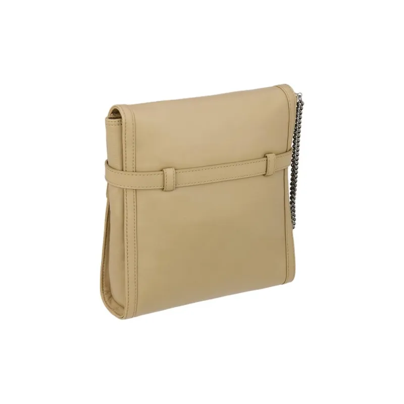 ZARA Cow Leather Clutch Mini Women's Zebra Print Brown Yellow-2