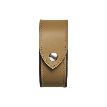 HERMES Tadelakt Calfskin Wrist Watch Storage Bag Medium Size Women's 1C Dust Earth Tone Cardamom Green