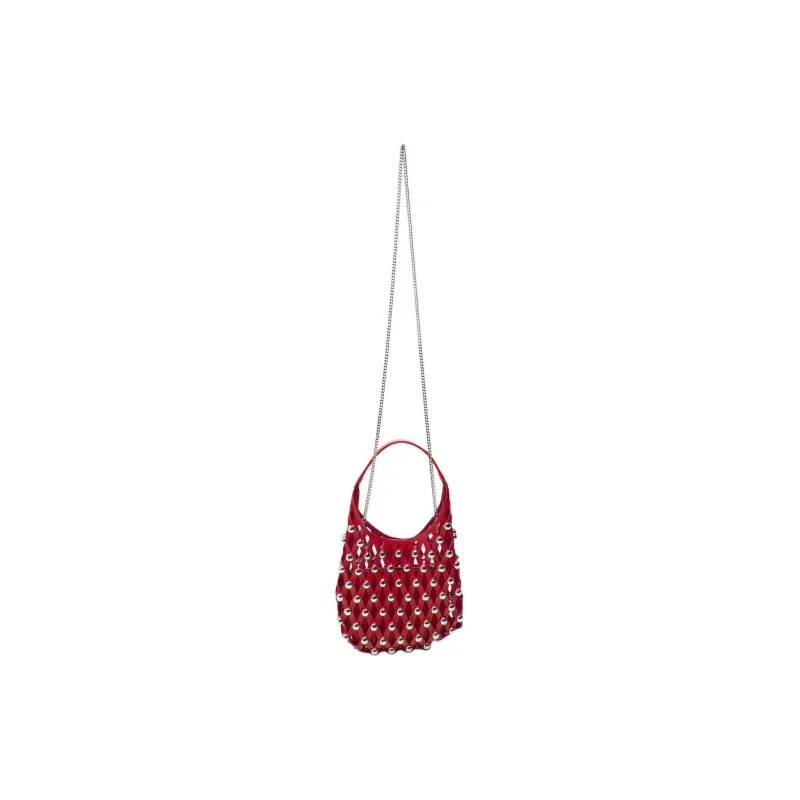 ZARA PU Handbag Shoulder Bag Crossbody Bag Mini Women's Red-5