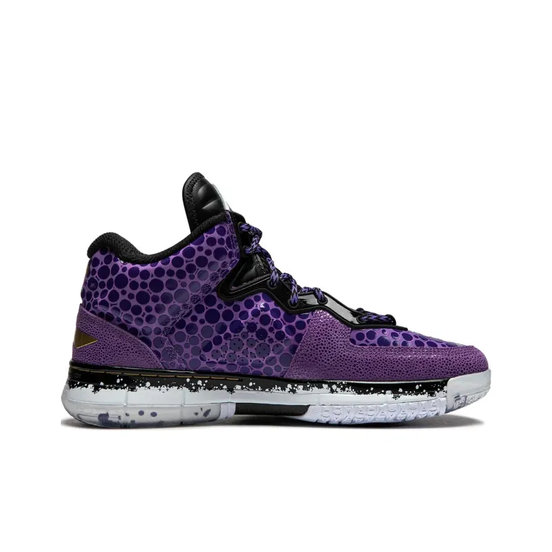 LiNing WOW 1 Devil Fish Cushioning Lightweight High Top Professional Performance Basketball Shoes Men's Purple-1
