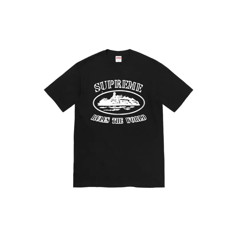Corteiz X Supreme Corteiz Co-brand T-Shirts Unisex Black XL - POIZON