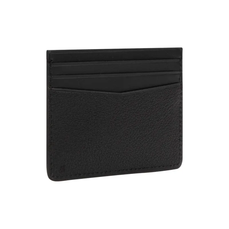CALVIN KLEIN Cowhide Leather Ticket Holder Card Case Men's Space Black-2