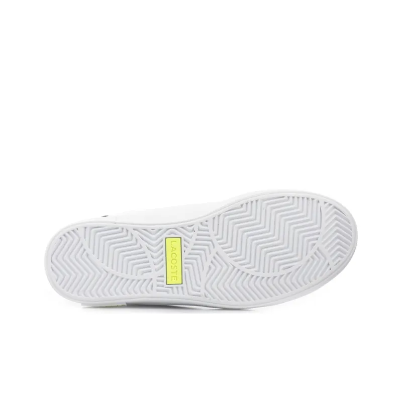 LACOSTE Low Top Skateboard Shoes Women's White Yellow-3
