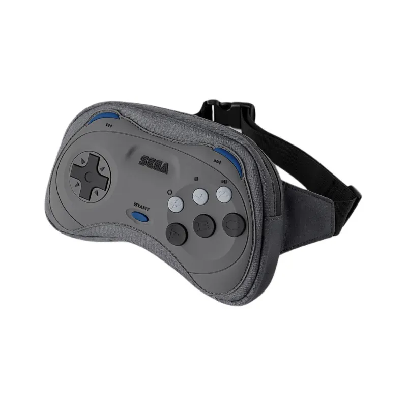 ZARA SEGA Sega Saturn Collaboration Polyester Fanny Pack Unisex Gray-1