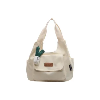UNITE STAR Canvas Tote Bag Shopping Bag Shoulder Bags Women's White/Brown/Dark Blue