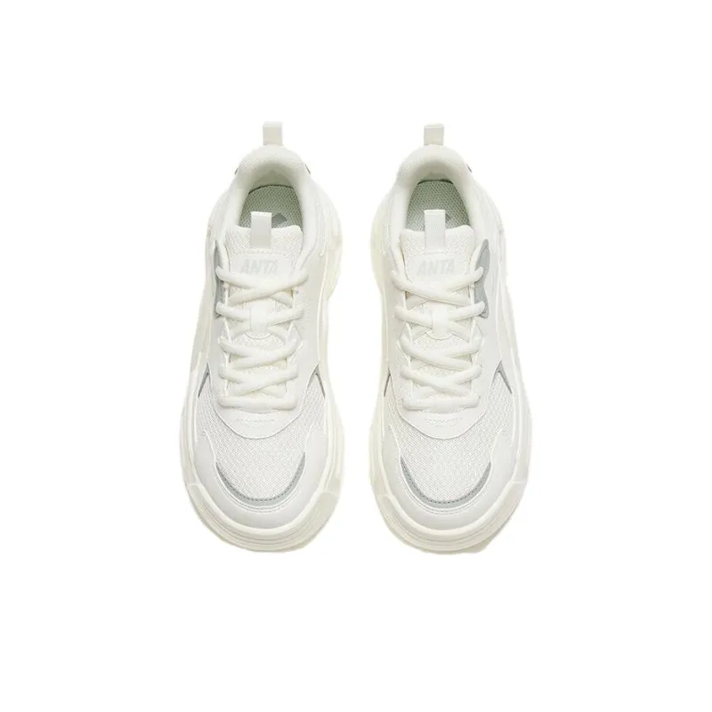 Anta Shock Absorbers With Slip Resistant And Abrasion Resistant Properties Low Top Casual Shoes Women's White Green-2