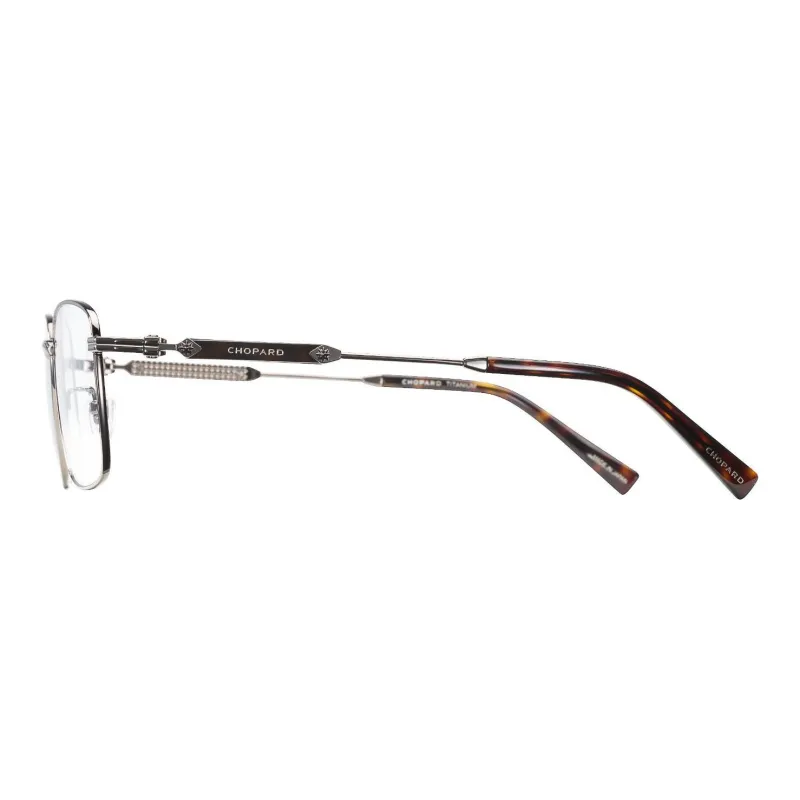 CHOPARD Alpine Eagle Plate Frame Pure Titanium Irregular Shape Eyeglass Frames Men's Gunmetal-2