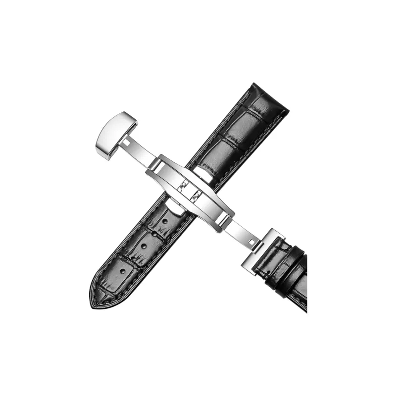 WOALMORN Longines Compatibility Watch Band 75MM 120MM Cowhide Leather Material-7