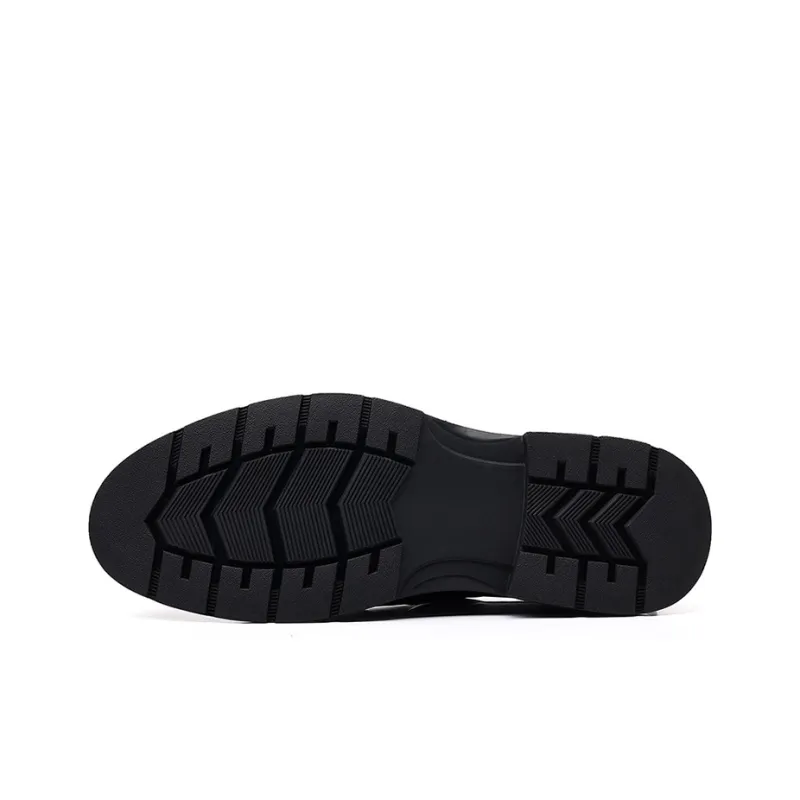 YEDANI Dress Shoes Men Low Top Black/Brown-4