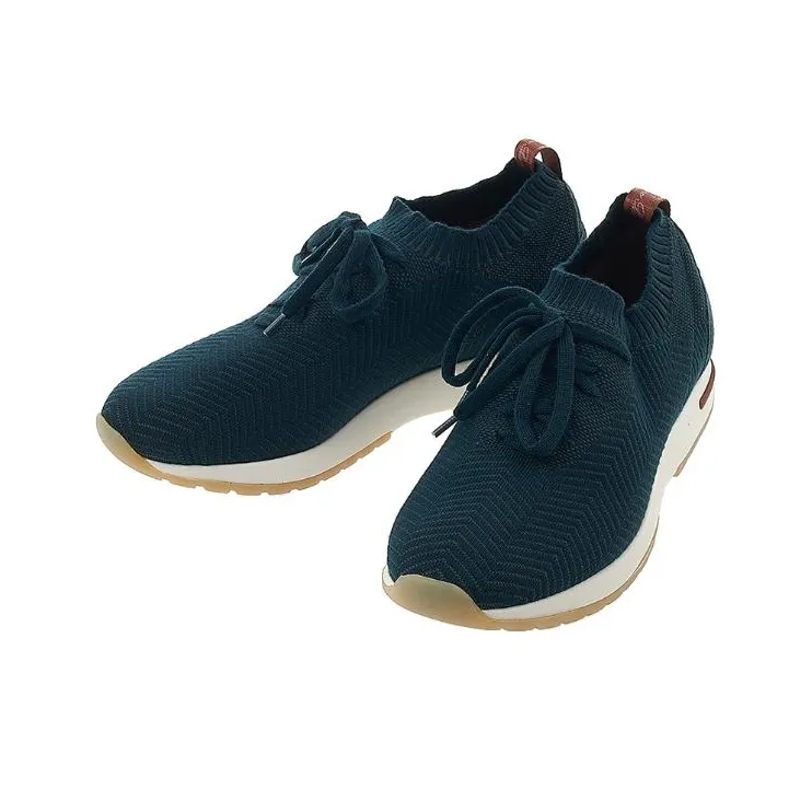Loro Piana Abrasion Resistant Low Top Casual Shoes Men's Cyan-3