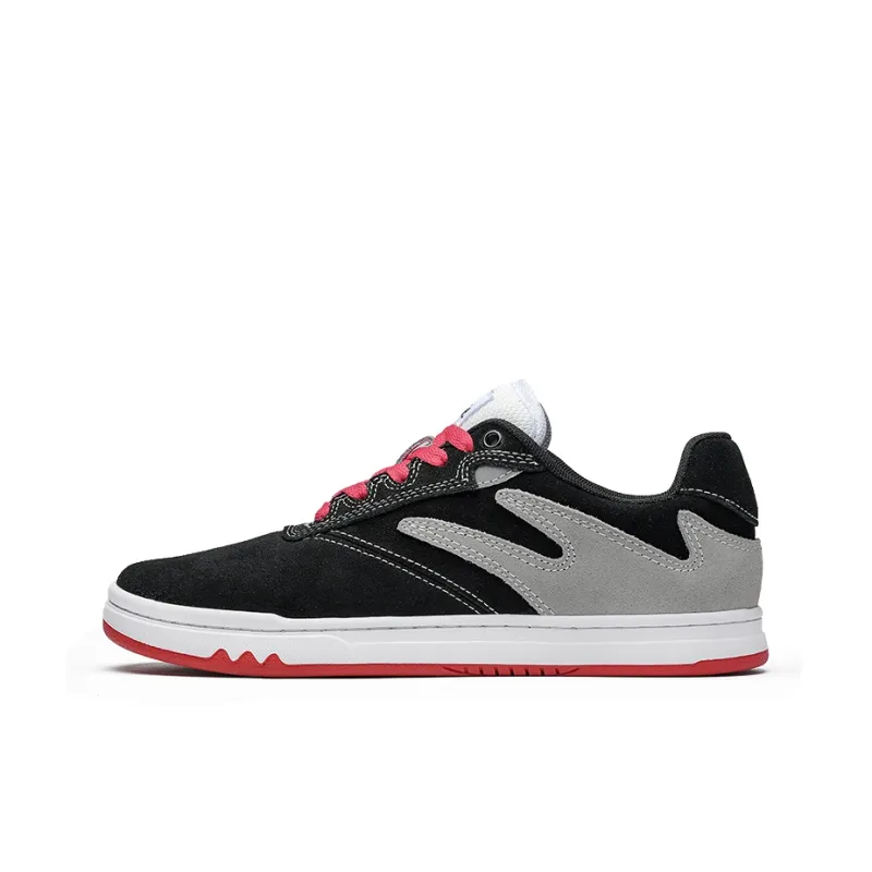 GOLUCK Coverage Cushioning Abrasion Resistant Low Top Skateboard Shoes Unisex Black Gray Pink-0