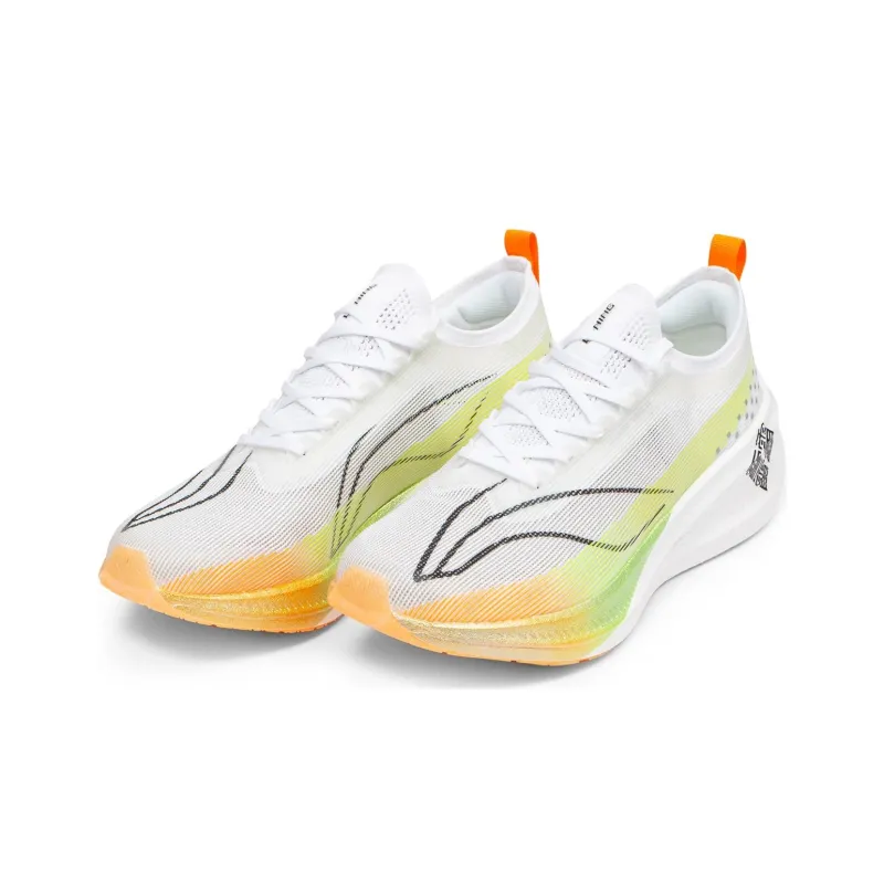 LiNing Feidian 3 Elite Durable Breathable Low Top Running Shoes Unisex White Green Orange-3