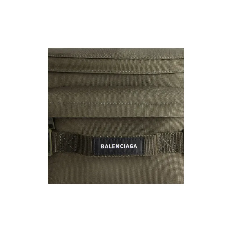 Balenciaga Army Polyamide Fanny Pack Large Size Men's Dark Green-4
