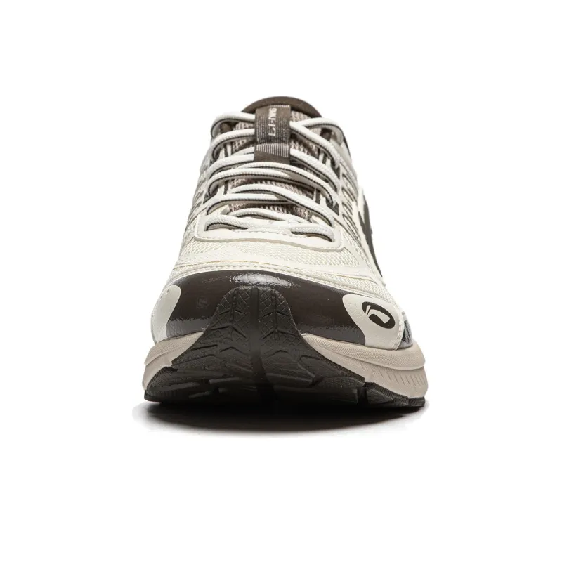 LiNing Shake 1.0 V3 Cushioning Low Top Sprint Running Shoes Men's White Umber-4