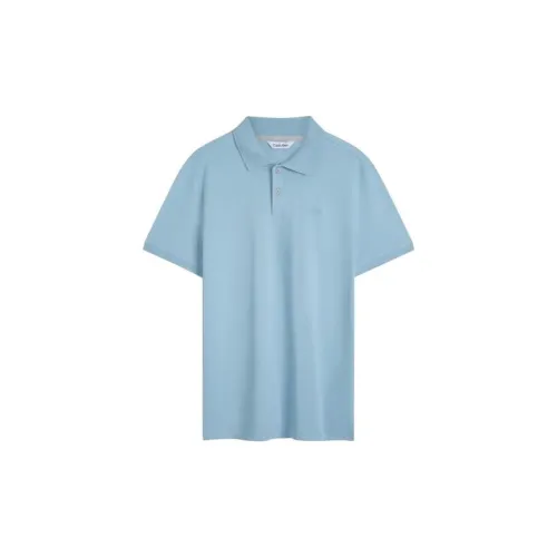 Calvin Klein Polo Shirts Men Waterfall Blue