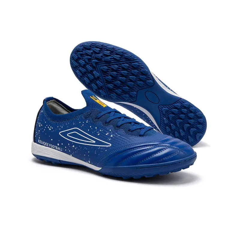 Keliqee Soccer Shoes Unisex Low Top White/Blue-19