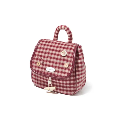 LIVEBOX EN DIRECT Wool Woolen Small Backpack Small Size Women's Red
